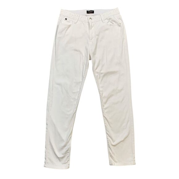 Curve Apparel Jeans Womens 10 White Denim Cotton Blend Stretch Curvy Straight - Picture 1 of 14